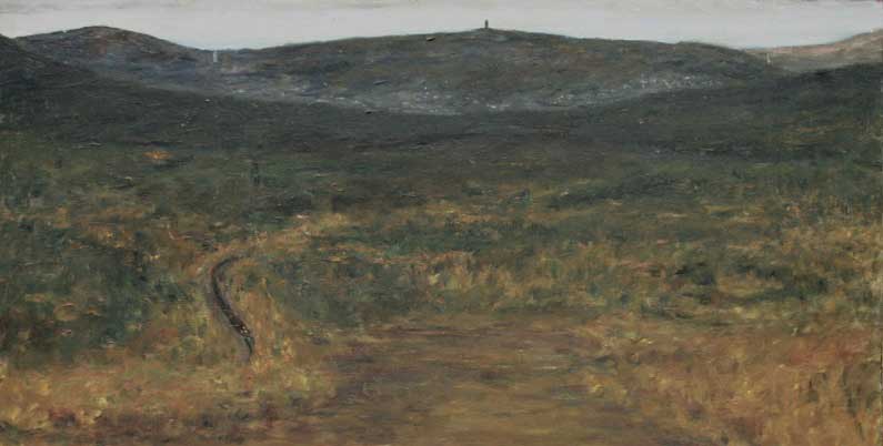 Utsnitt ur m�lningen "Malmberget" 1974